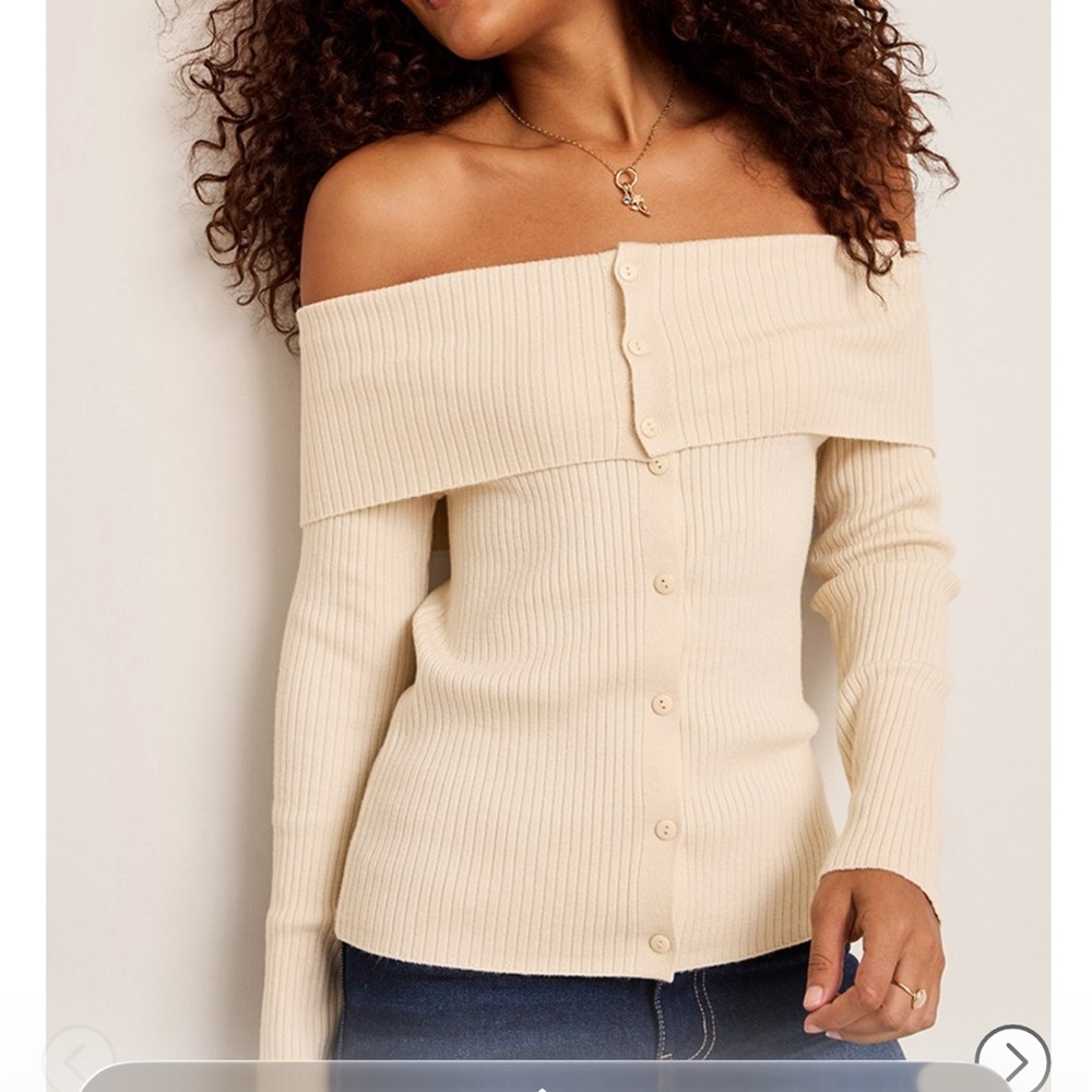 Becky Off The Shoulder Sweater Francesca’s